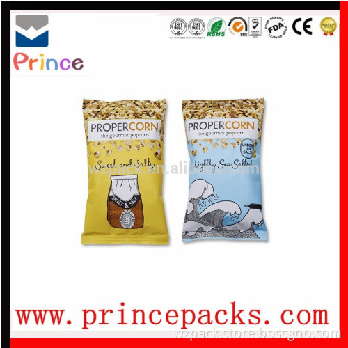 Custom printed resealable aluminum foil popcorn bags with high quality
